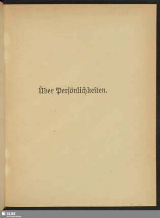 Über Persönlichkeiten