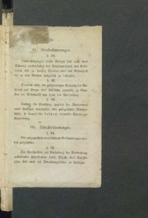VI. Strafbestimmungen.