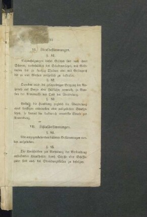 VI. Strafbestimmungen.