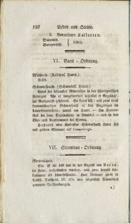 VII. Strontian-Ordnung.