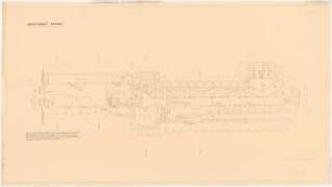Gartenanlage Evangelische Volksschule am Burgfeld, Neviges: Schulgebäude, südlicher Klassentrakt: Grundriss Kellergeschoss 1:100
