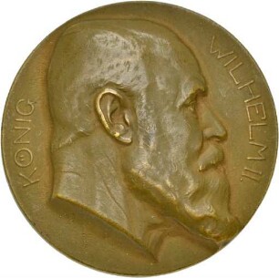 Medaille von Richard Pauschinger auf König Wilhelm II. von Württemberg