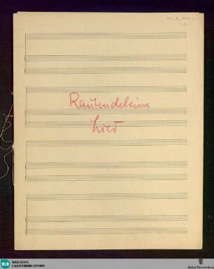 2 Lieder - Mus. Hs. 1411,3 1. Ex : V, pf