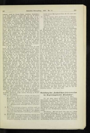 Gründung des "Katholischen Lehrervereins im Regierungsbezirk Wiesbaden"