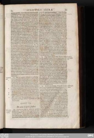 Caput VII. De variis Scripturae sensibus.