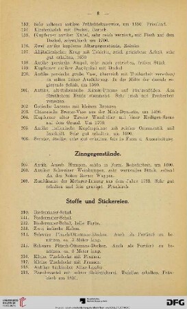 Zinngegenstände (Nr. 207-209)