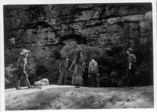 Felsenbühne Rathen. "Der Schatz im Silbersee" von Karl May. Aufführung 1941 oder 1942 (1940: Wild-West-Spiele nach Karl May mit "Schatz im Silbersee" und "Ölprinz" mit dem Zirkus Sarrasani)