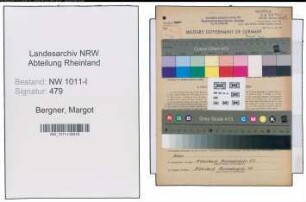 Entnazifizierung Margot Bergner , geb. 10.05.1922 (Schneidergehilfin)