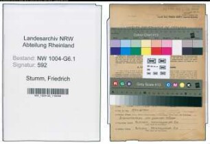 Entnazifizierung Friedrich Stumm , geb. 12.03.1889 (Werkmeister)