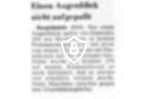 Einen Augenblick nicht aufgepaßt