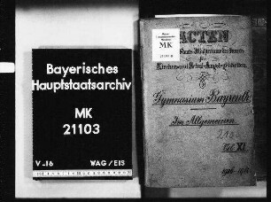 Bayreuth. Studienanstalt (Gymnasium). Im allgemeinen.