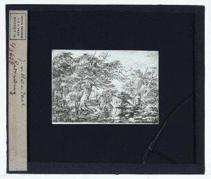 Ruisdael, Die Reisenden (Radierung)