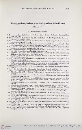 Württembergisches archäologisches Schrifttum