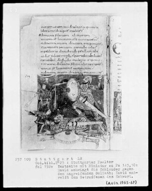 Der Stuttgarter Bibelpsalter — David und Goliath