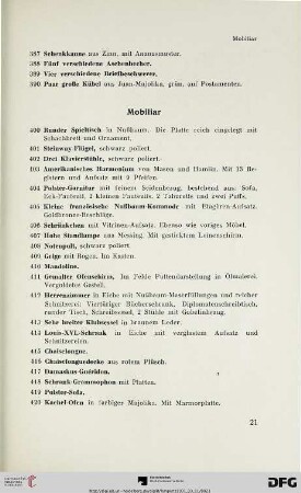 Mobiliar (Nr. 400-529)