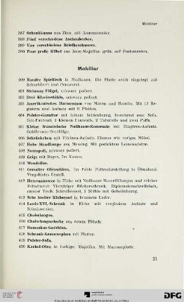 Mobiliar (Nr. 400-529)