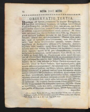 Observatio Tertia.