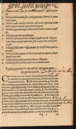 Tertia pars tertii membri quintae partis principalis.