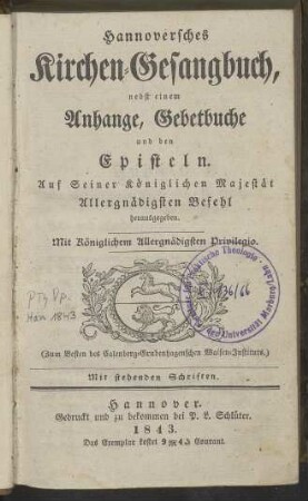 Hannoversches Kirchen-Gesangbuch (76. Auflage)