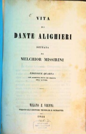 Vita di Dante Alighieri ....