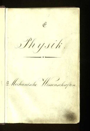 EB, Physik, B. Mechanische Wissenschaften: Realkatalog der Stadtbibliothek zu Hamburg