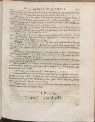 Tit. II. IV. C. 65. Locati conducti.