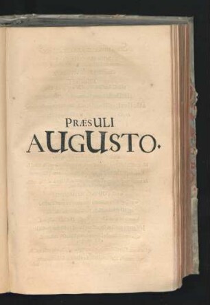 Praesuli Augusti.