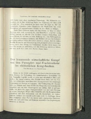Der kommende wirtschaftliche Kampf um den Passagier- und Frachtverkehr im südöstlichen Kongobecken.