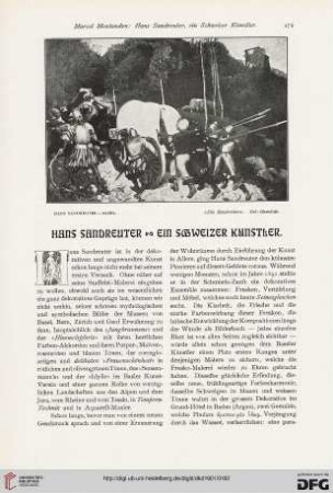 Hans Sandreuter - ein schweizer Künstler