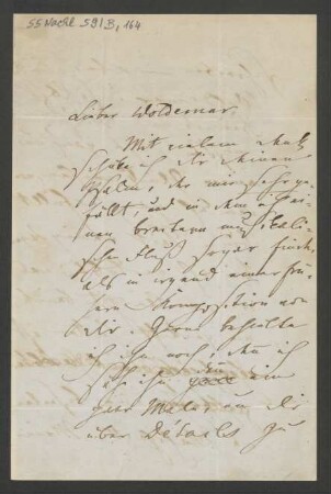Brief an Woldemar Bargiel : o.D.