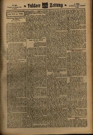 Vierte Ausgabe vom Samstag, den 19. November 1910.