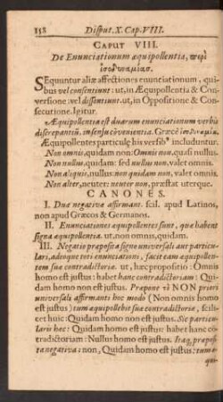 Caput VIII. De Enunciationum aequipollentia, [...]