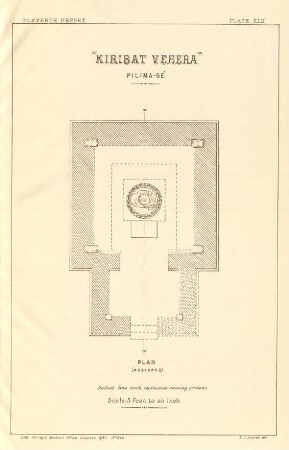 Plate XLII. "Kiribat Vehera". Pilima-gé. Plan.