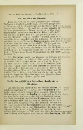 Übersicht der geschichtlichen Entwickelung Frankreichs im Mittelalter