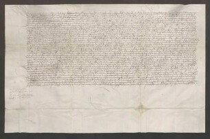 Schuldbrief des Bischofs Georg von Speyer gegenüber dem Allerheiligen-Stift zu Speyer über 500 Gulden zu 4 Prozent.
