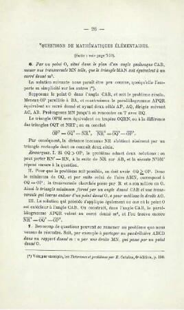 QUESTIONS DE MATHÉMATIQUES ÉLÉMENTAIRES.