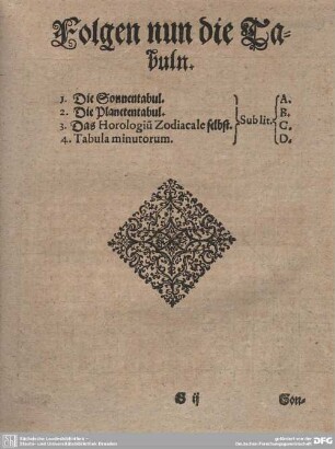 Folgen nun die Tabuln.