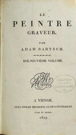 Le peintre graveur, 19. Peintres ou dessinateurs italiens: maitres du dix-septième siècle ; 1