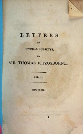 Letters on several subjects. 2