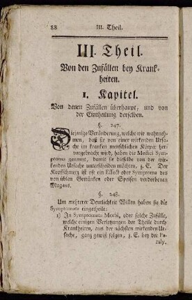 III. Theil. Von den Zufällen bey Krankheiten.