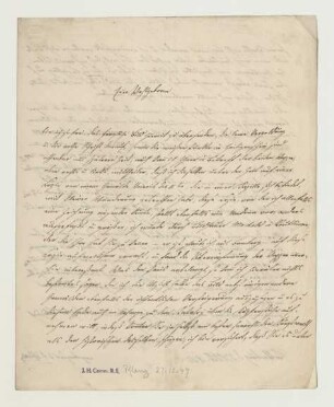 Brief von Joseph Anton Pflanz an Joseph Heller