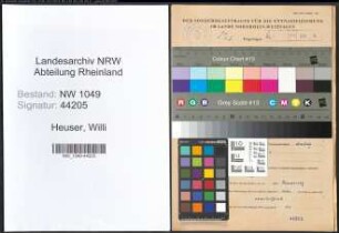 Entnazifizierung Willi Heuser , geb. 01.10.1919 (Buchbinder)