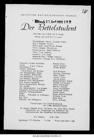 Der Bettelstudent