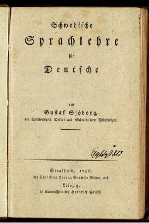 Schwedische Sprachlehre für Deutsche
