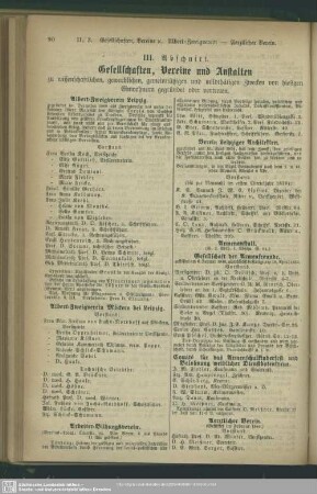 III.Abschnitt. Gesellschaften, Vereine und Anstalten