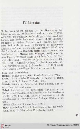 IV. Literatur