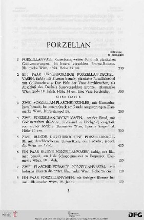 Porzellan (Nr. 1-74)