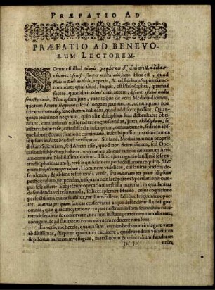Praefatio Ad Benevolum Lectorem