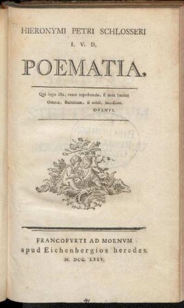 Hieronymi Petri Schlosseri I.V.D. Poematia