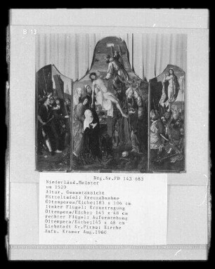 Altar mit Kreuztragung, Kreuzabnahme und Auferstehung